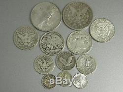 13 COIN COMPLETE 20TH CENTURY US 90% SILVER TYPE SET+MORGAN+PEACE DOLLARS++More