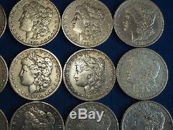 1878-1904 Morgan Silver Dollars F-VF (Fine-Very Fine) Pre-1921 Lot of 20 Coins