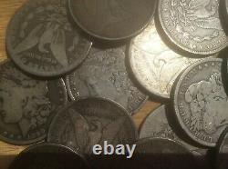 1878-1904 Morgan silver dollars culls (lot of 5 coins) Mix Dates m1000