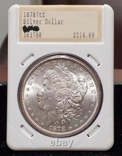 1878 7tf Morgan Silver Dollar Gem Bu Unc Vintage Tulving Slab FROSTY