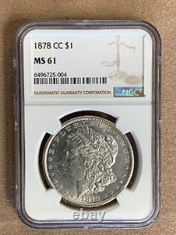 1878 CC $1 Morgan Silver Dollar NGC MS 61