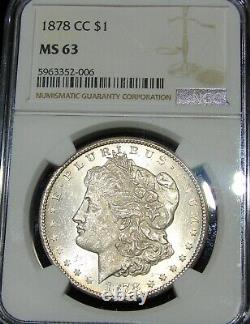 1878 CC Carson City Morgan Silver Dollar $1.00 Ngc Ms63 Better Key Date