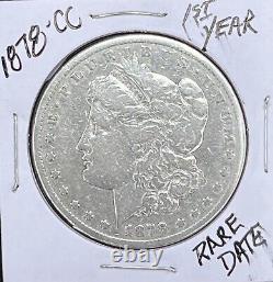 1878 CC MORGAN SILVER DOLLAR 90% $1 COIN Lot # 1265