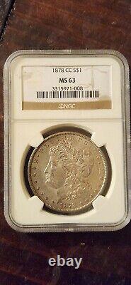 1878-CC Morgan Silver Dollar MS63 NGC