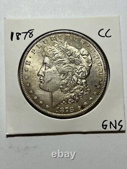 1878 CC Morgan Silver Dollar UNC Details Cleaned First Year Of Issue