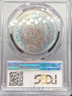 1878-CC PCGS MS-65 MS65 CAC Morgan Silver Dollar, Rainbow Toned, Stunning Toning