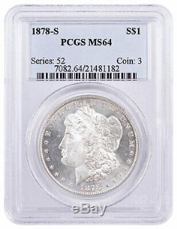 1878 S $1 Morgan Silver Dollar PCGS MS64 Mint State 64