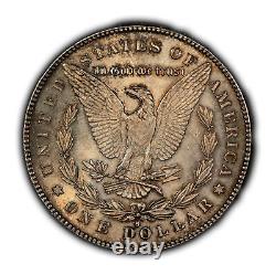 1878-S $1 Morgan Silver Dollar Semi Proof-Like Rainbow Accent Toning D5402