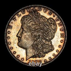 1878-S $1 Morgan Silver Dollar Semi Proof-Like Rainbow Accent Toning D5402