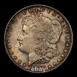 1878-S $1 Morgan Silver Dollar Semi Proof-Like Rainbow Accent Toning D5402