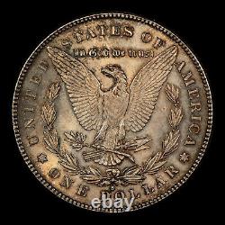 1878-S $1 Morgan Silver Dollar Semi Proof-Like Rainbow Accent Toning D5402