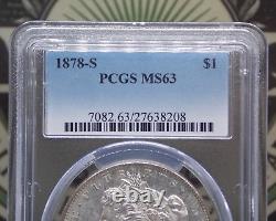 1878 S Morgan SILVER Dollar $1 PCGS MS63 #208ARC Uncirculated BU Unc ECC&C Inc