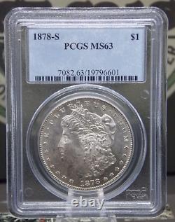 1878 S Morgan SILVER Dollar $1 PCGS MS63 #601ARC Uncirculated BU Unc ECC&C Inc