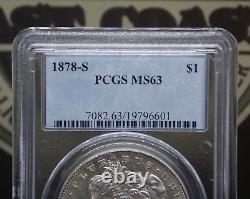 1878 S Morgan SILVER Dollar $1 PCGS MS63 #601ARC Uncirculated BU Unc ECC&C Inc