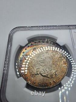 1878 S Morgan Silver Dollar MS64 Beautiful Rainbow Swirl Toning