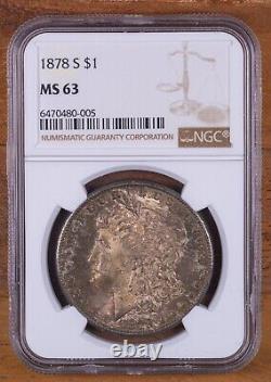 1878-S Morgan Silver Dollar NGC MS63 NMB1