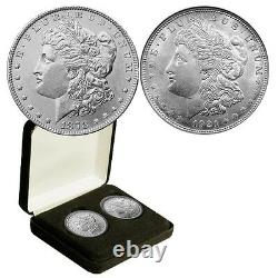 1878 and 1921 First and Last Morgan Silver Dollar in Collectors Gift Box