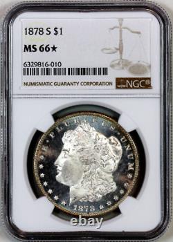 1878-s Ms66? Ngc Morgan Silver Dollar Blast White! Star Designation