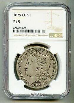 1879 CC Morgan Silver Dollar NGC F 15