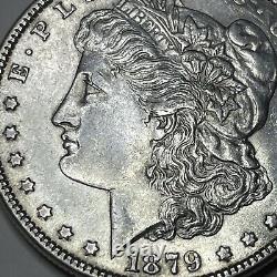 1879 P Morgan Silver Dollar Silver Coin, AU 81041