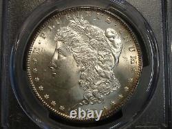 1879-S $1 Morgan Silver Dollar PCGS MS63 BU Unc BLAZER Rainbow Toning Edges