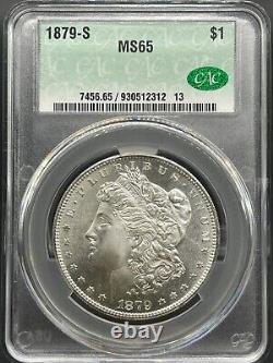 1879-S Morgan Silver Dollar $1 CACG MS 65