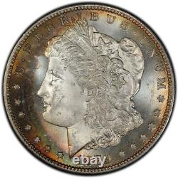 1879-S Morgan Silver Dollar PCGS MS66, Caked in Luster Multi Color Rainbow Toned