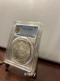 1879 S Morgan Silver Dollar Pcgs Ms64 Gold Shield Label Nice Beauty