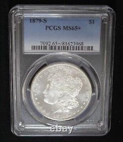 1879 S PCGS Graded MS65+ Plus Morgan Silver Dollar Coin PL Proof Like Fields