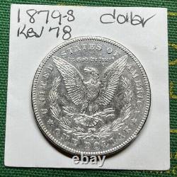 1879 S Rev 78 Morgan Silver Dollar AU Details 90% Silve US Coin