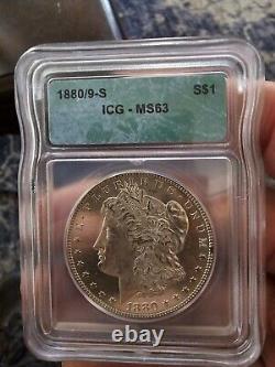 1880/9 s Vam-11 Morgan silver dollar Ms63 Looks PL