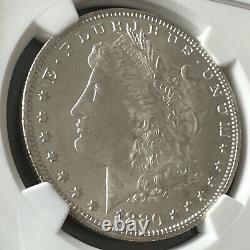 1880-CC Morgan Silver Dollar, NGC MS 63 Bright White Beauty Excellent Coin