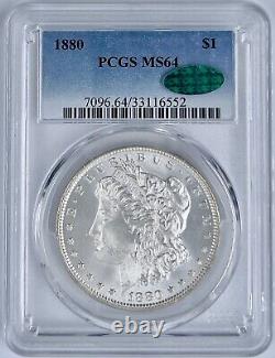 1880 P $1 Morgan Silver Dollar PCGS MS 64 CAC Approved Frosty White