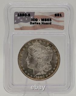 1880-S $1 Morgan Silver Dollar ICG MS65 DALLAS HOARD Beautiful Color