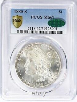 1880-S $1 Morgan Silver Dollar PCGS MS 67, CAC approved