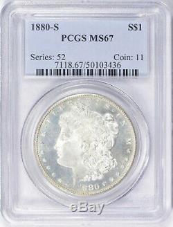 1880-S $1 Morgan Silver Dollar PCGS MS 67, Superb