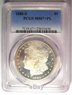 1880-S Morgan Dollar $1 PCGS MS67+ PL Prooflike and Plus Grade $2,750 Value