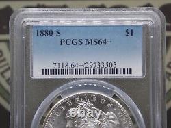 1880 S Morgan SILVER Dollar $1 PCGS MS64+ PLUS #505 BU UNC ECC&C, Inc