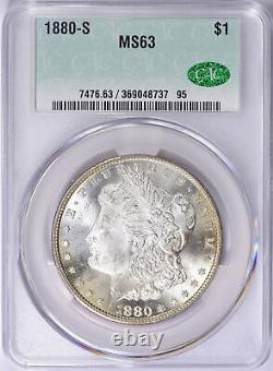 1880-S Morgan Silver Dollar CACG MS-63 Mint State 63 CAC