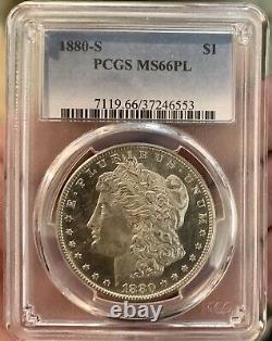 1880-S Morgan Silver Dollar PL! MS66PLPCGSNEAR DMPLGreat Frost & Mirrors