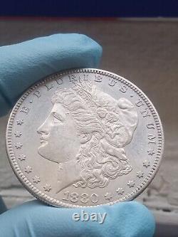 1880 S Morgan Silver Dollar proof-like reverse ($1 rev PL prooflike) GEM UNC