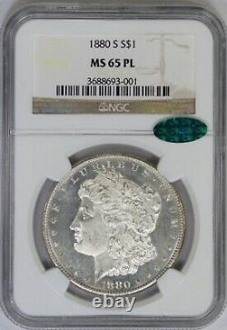 1880-S NGC Silver Morgan Dollar MS65PL CAC Proof-Like with Cameo Contrast