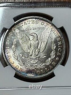 1880 S US Morgan Silver Dollar $1 NGC MS65 PQ Rim Toning Beautiful