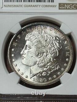 1880 S US Morgan Silver Dollar $1 NGC MS65 PQ Rim Toning Beautiful