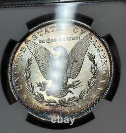 1880 S US Morgan Silver Dollar $1 NGC MS65 PQ Rim Toning Beautiful