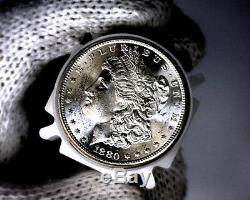 1880-s Blast White Unc Morgan Silver Dollar from a Original Roll Will Grade Out