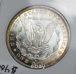 1880-s Morgan Silver Dollar Ngc Cac Ms64 Toned Collector Coin. Free Shipping