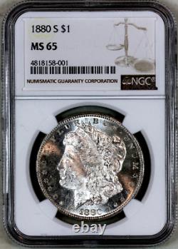 1880-s Ms65 Ngc Morgan Silver Dollar Premium Quality & Eye Appeal