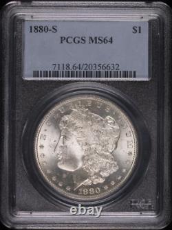 1880-s Silver Morgan Dollar Pcgs Select-bu Ms-64 Clear & Bright High-grades