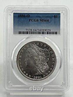 1881-O Morgan Silver Dollar $1 Coin PCGS MS 64
